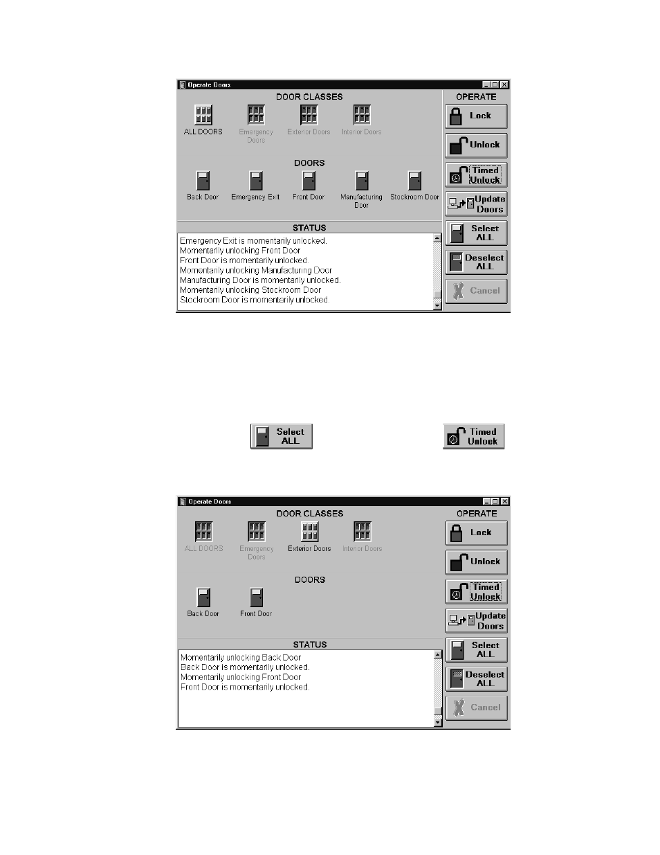 Timed unlock all doors in a door class | Keri Systems Doors16 User Manual | Page 141 / 220