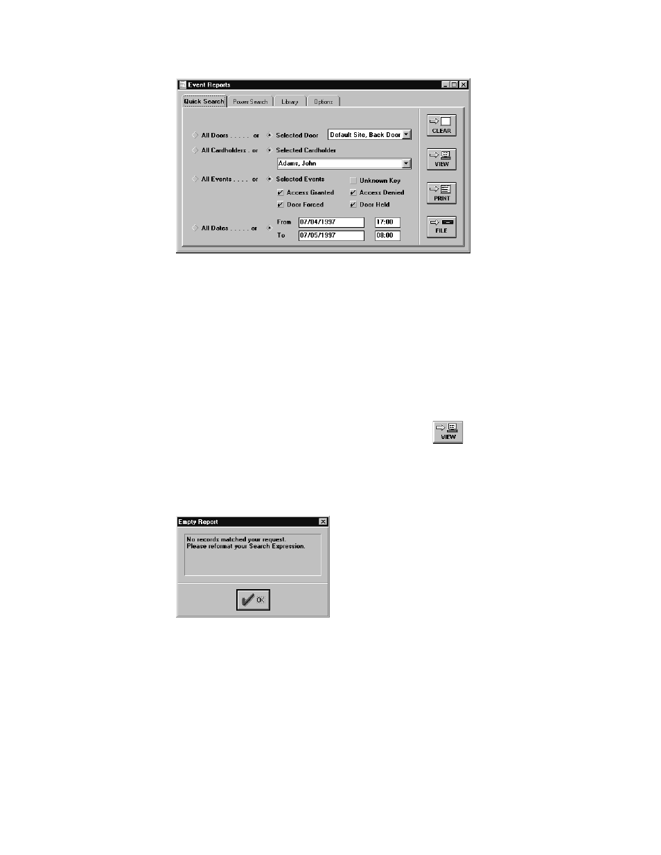 Generate report output, View report on screen | Keri Systems Doors16 User Manual | Page 153 / 220