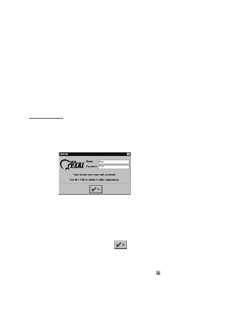 Starting the program in windows 3.11, System logon | Keri Systems Doors16 User Manual | Page 30 / 220