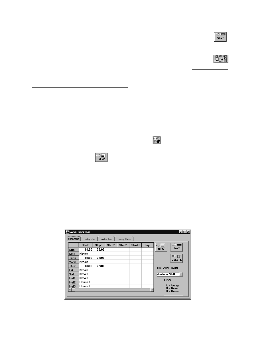 Janitorial shift time zone example | Keri Systems Doors16 User Manual | Page 56 / 220