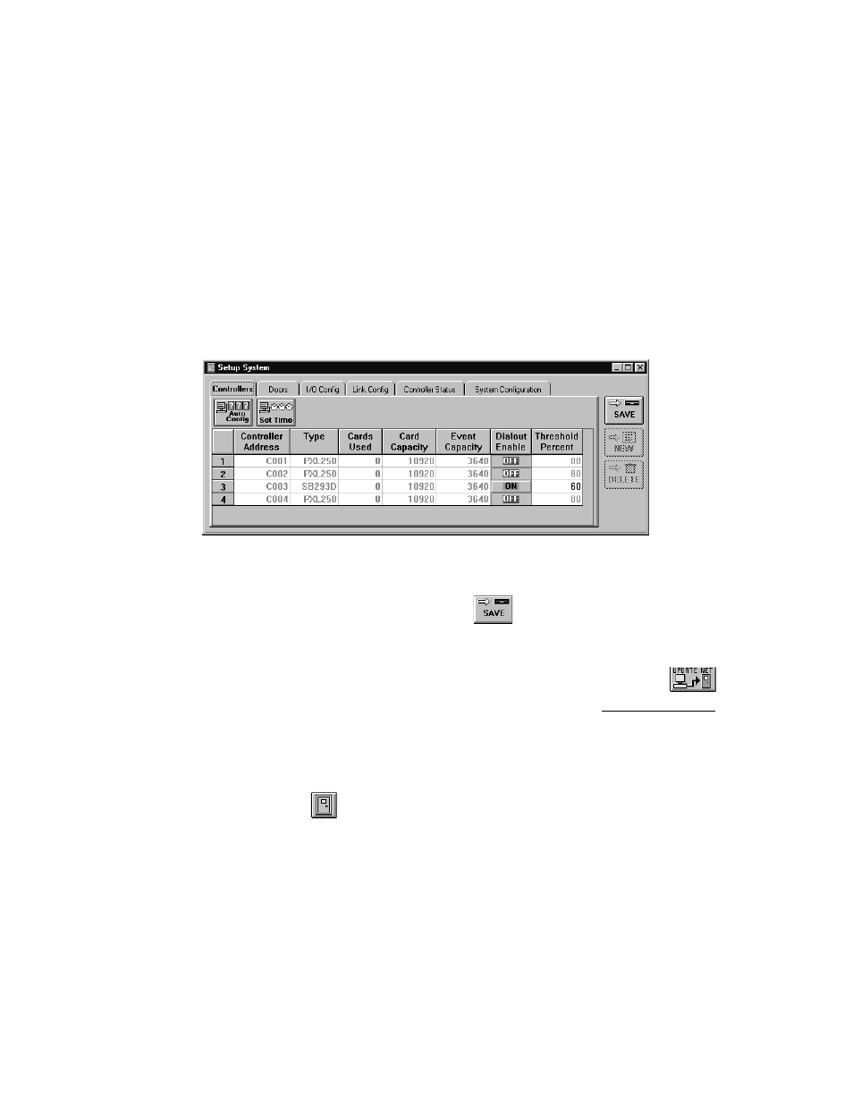 Set the dial-out threshold percentage, Disable controller dial-out | Keri Systems Doors16 User Manual | Page 64 / 220