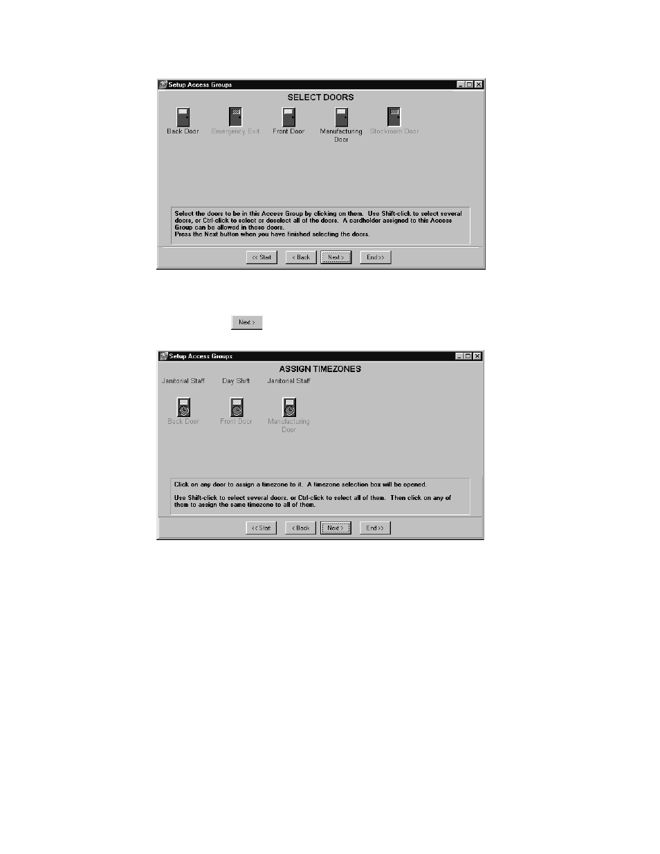 Change the time zone on an access group door | Keri Systems Doors16 User Manual | Page 82 / 220