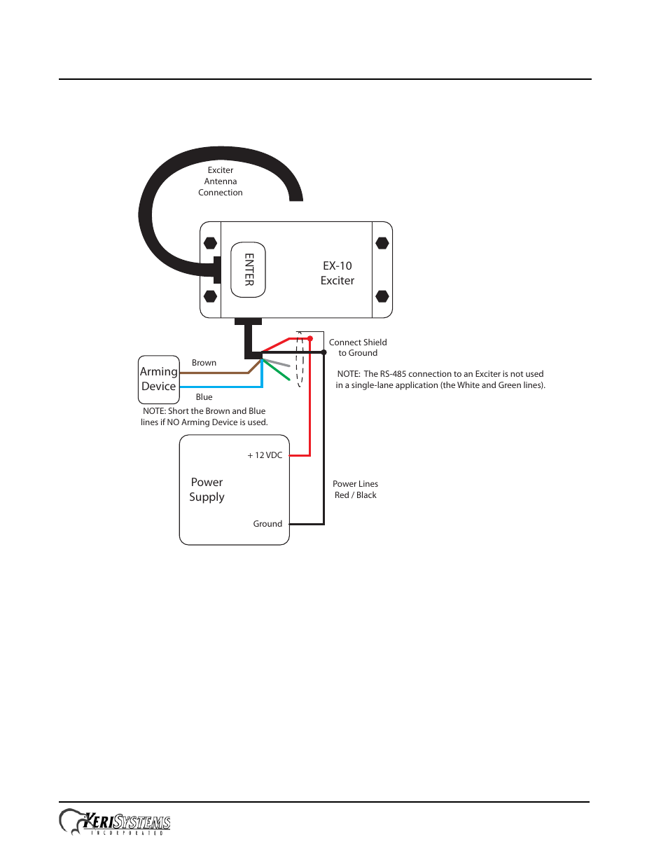 2 single-lane exciter connection, V-track™ automatic long range vehicle id system, Installation guide | Keri Systems V-Track User Manual | Page 13 / 20