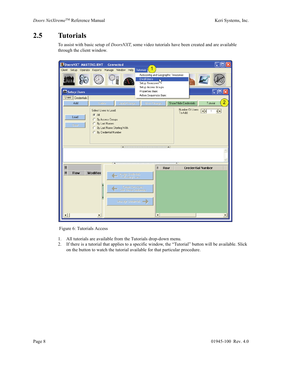 5 tutorials | Keri Systems Doors NetXtreme User Manual | Page 10 / 74