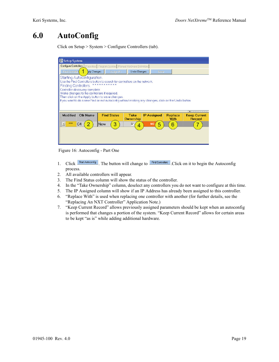 0 autoconfig | Keri Systems Doors NetXtreme User Manual | Page 21 / 74