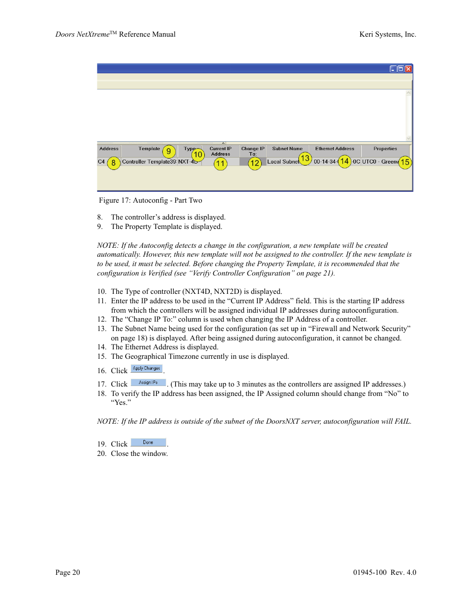 Keri Systems Doors NetXtreme User Manual | Page 22 / 74