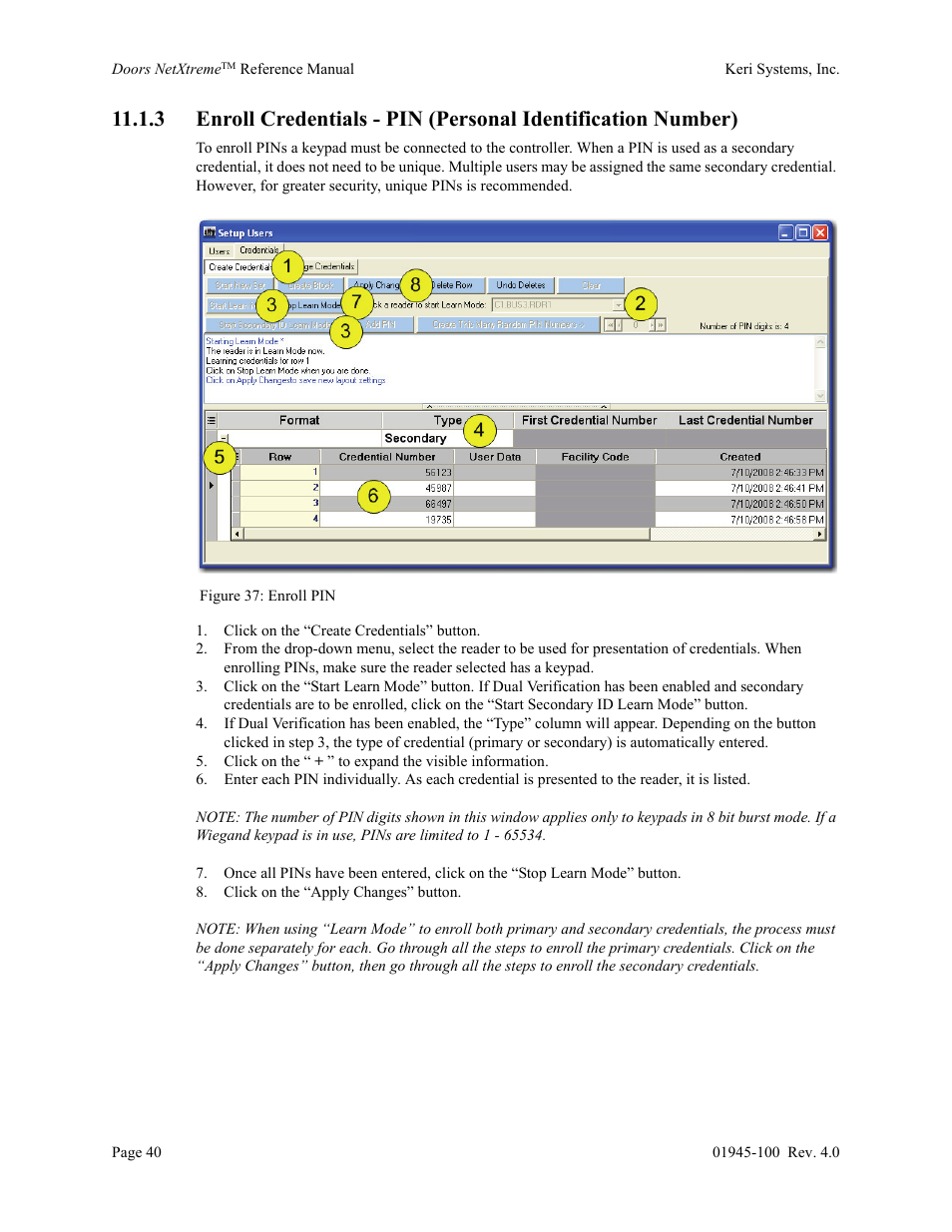 Keri Systems Doors NetXtreme User Manual | Page 42 / 74