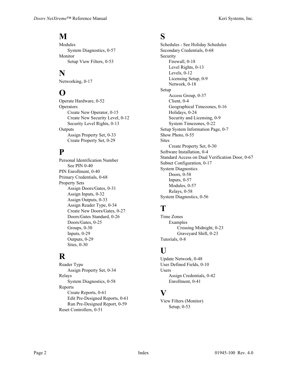 Keri Systems Doors NetXtreme User Manual | Page 74 / 74