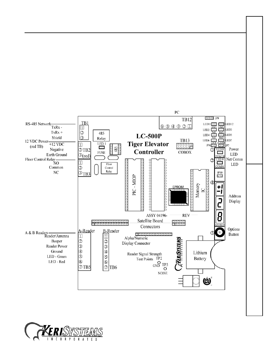 0 wiring connections, Proximity elevator control panel | Keri Systems LC-508 Proximity Elevator Control User Manual | Page 7 / 22