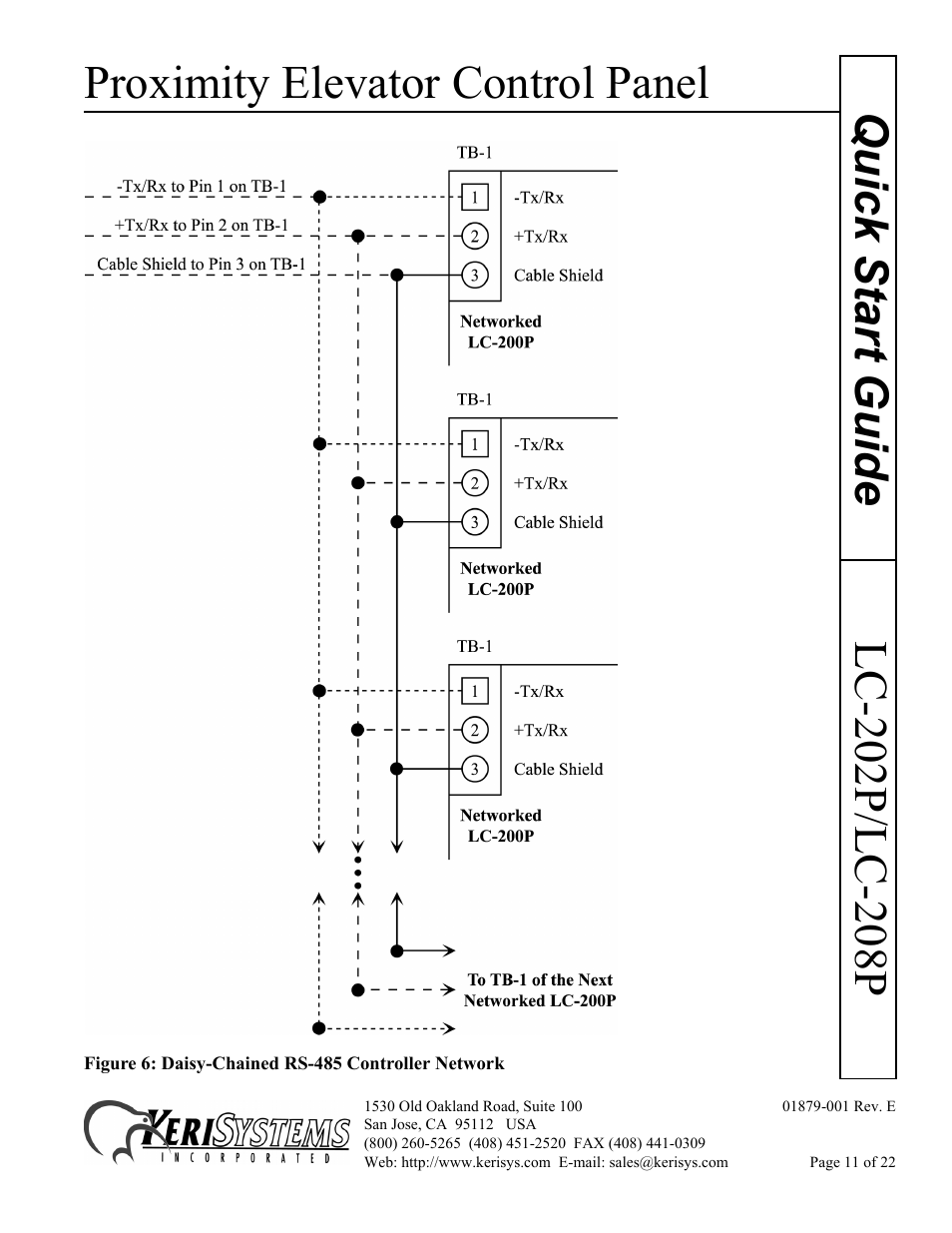 Proximity elevator control panel | Keri Systems LC-208 Proximity Elevator Control User Manual | Page 11 / 22