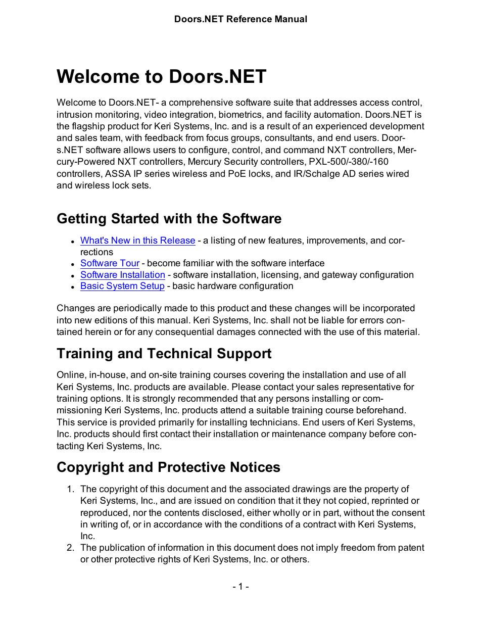 Keri Systems Doors.NET Manual User Manual | 602 pages