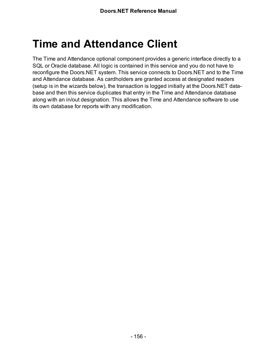 Time and attendance client | Keri Systems Doors.NET Manual User Manual | Page 156 / 602