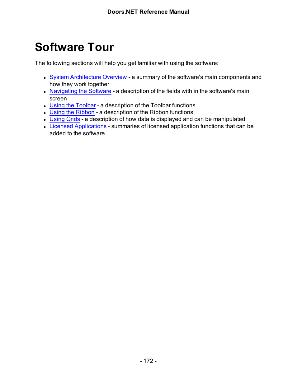 Software tour | Keri Systems Doors.NET Manual User Manual | Page 172 / 602