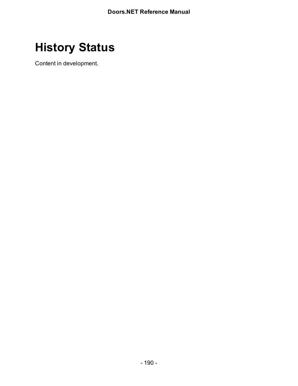 History status, History | Keri Systems Doors.NET Manual User Manual | Page 190 / 602