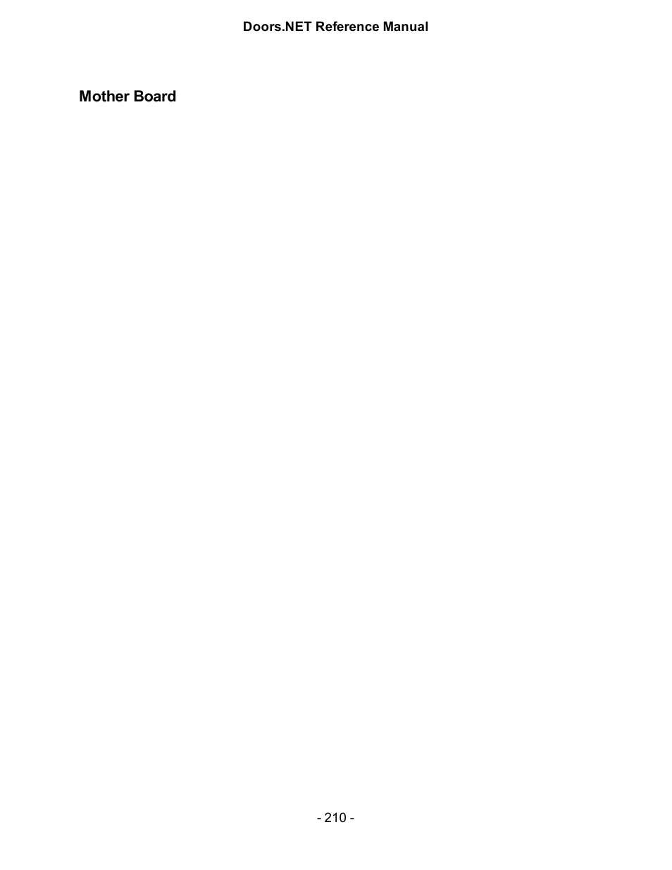 Mother board | Keri Systems Doors.NET Manual User Manual | Page 210 / 602