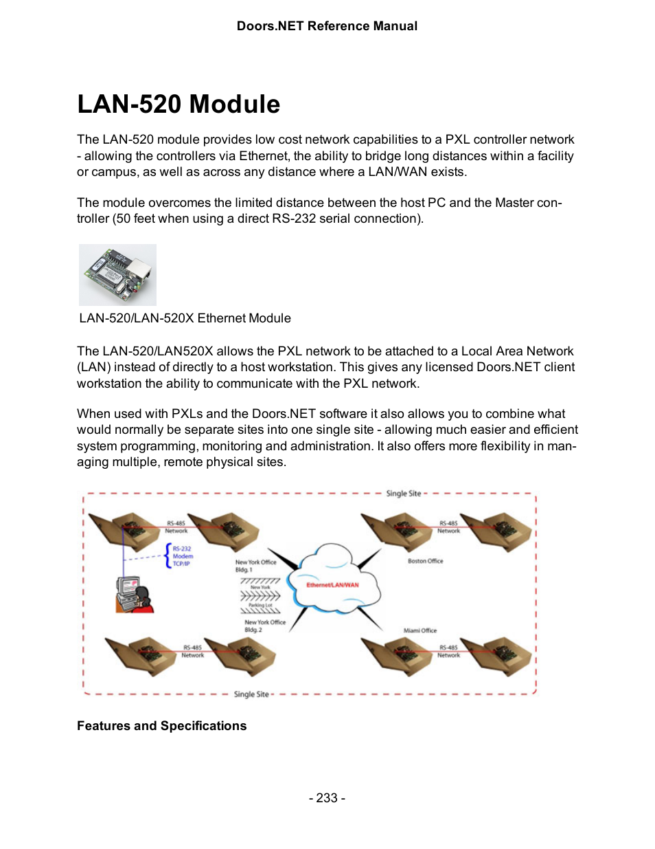 Lan-520 module | Keri Systems Doors.NET Manual User Manual | Page 233 / 602