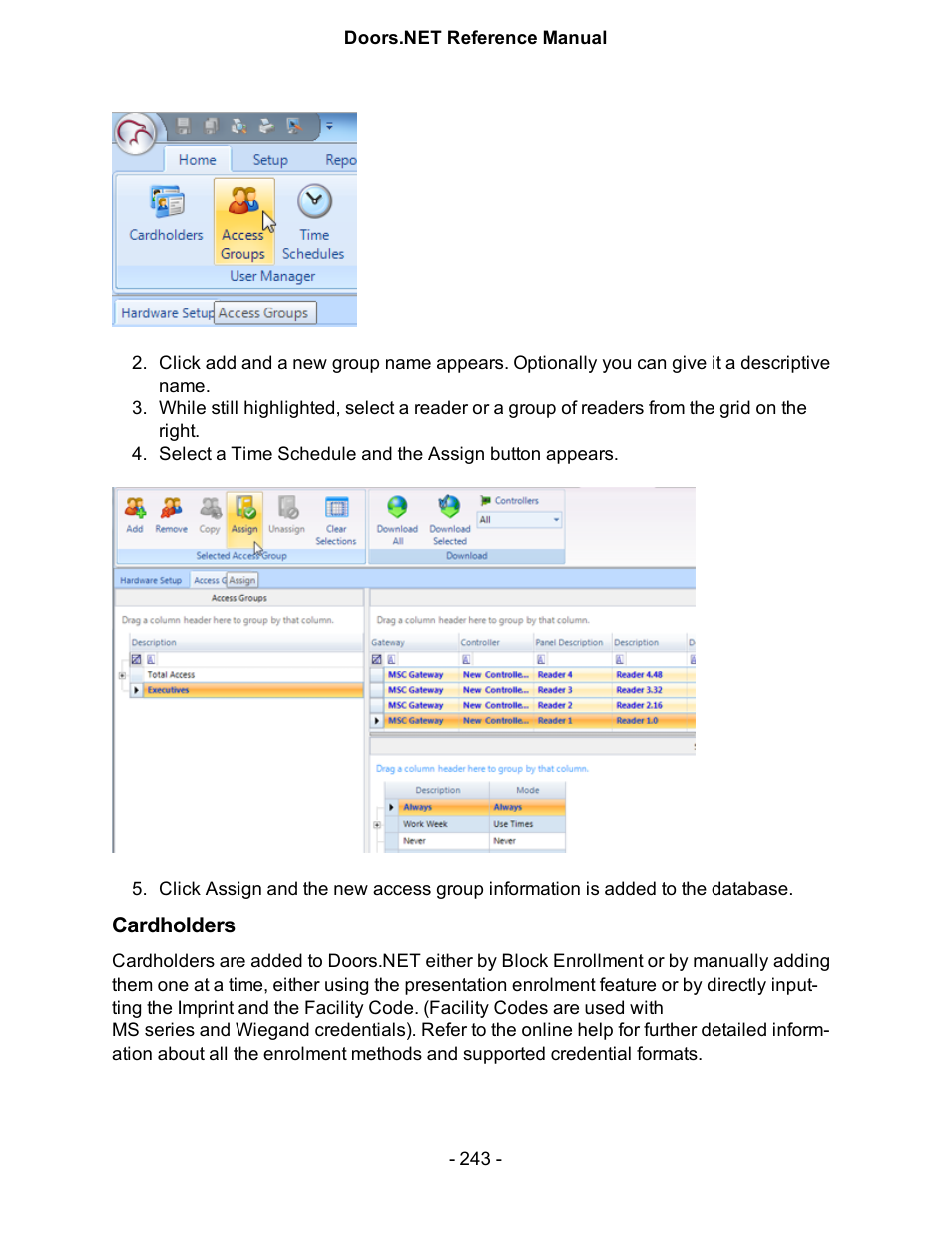 Cardholders | Keri Systems Doors.NET Manual User Manual | Page 243 / 602