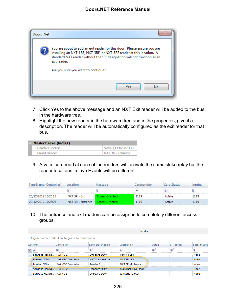 Keri Systems Doors.NET Manual User Manual | Page 326 / 602