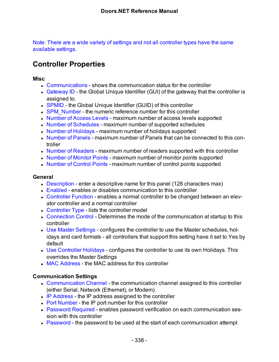 Controller properties | Keri Systems Doors.NET Manual User Manual | Page 338 / 602