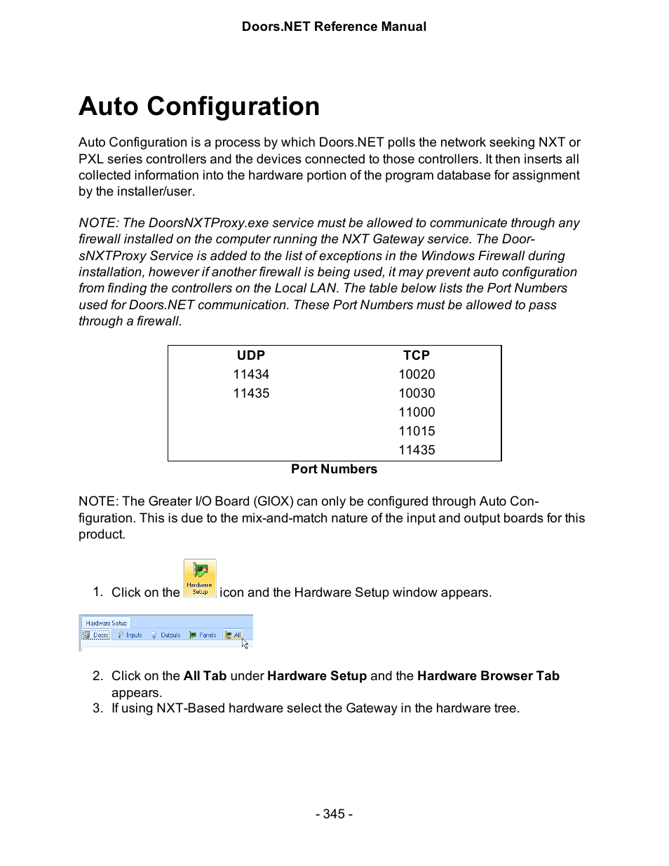 Auto configuration, Auto-configure controllers | Keri Systems Doors.NET Manual User Manual | Page 345 / 602