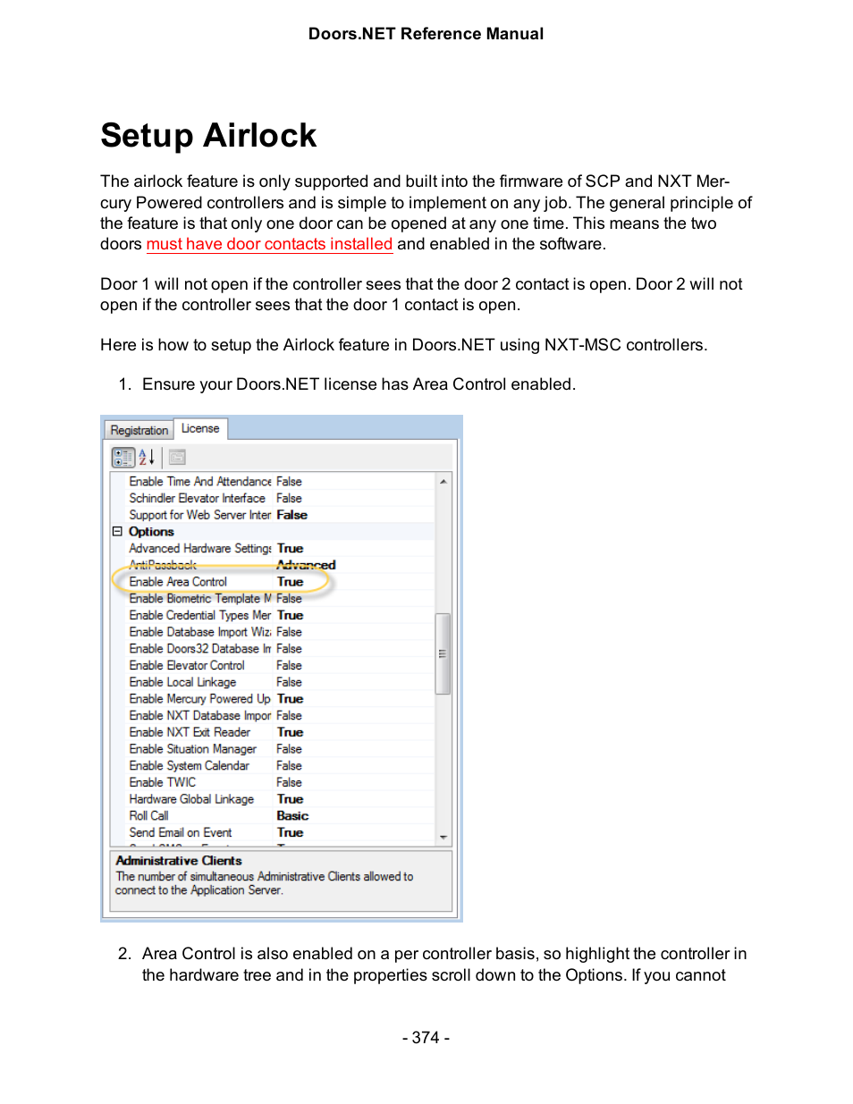Setup airlock | Keri Systems Doors.NET Manual User Manual | Page 374 / 602