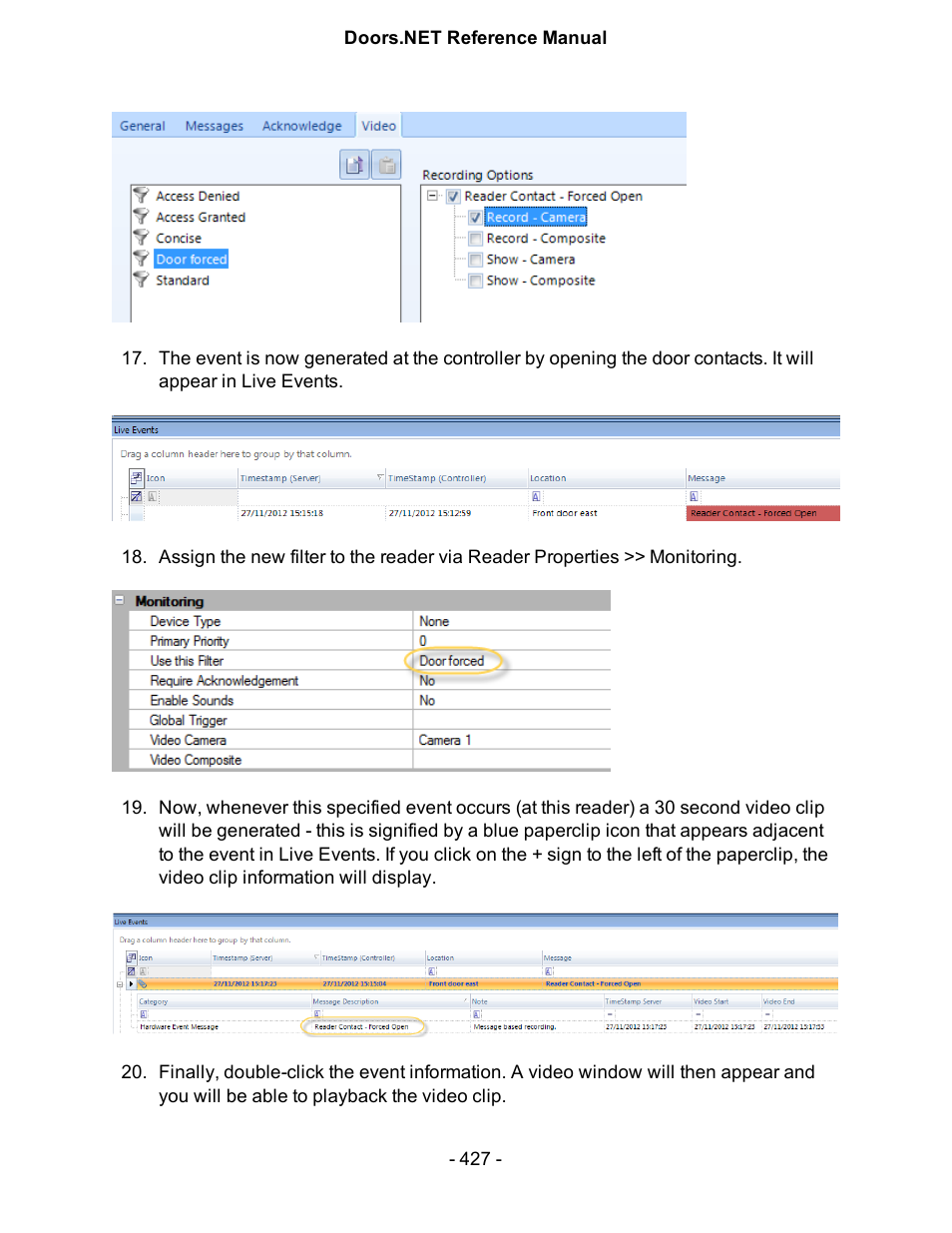 Keri Systems Doors.NET Manual User Manual | Page 427 / 602