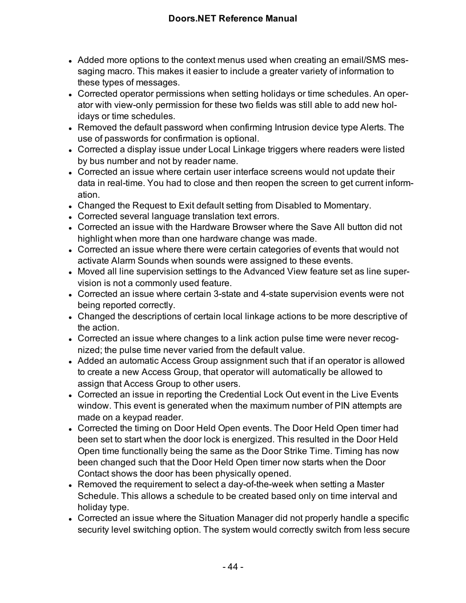 Corrected several language translation text errors | Keri Systems Doors.NET Manual User Manual | Page 44 / 602