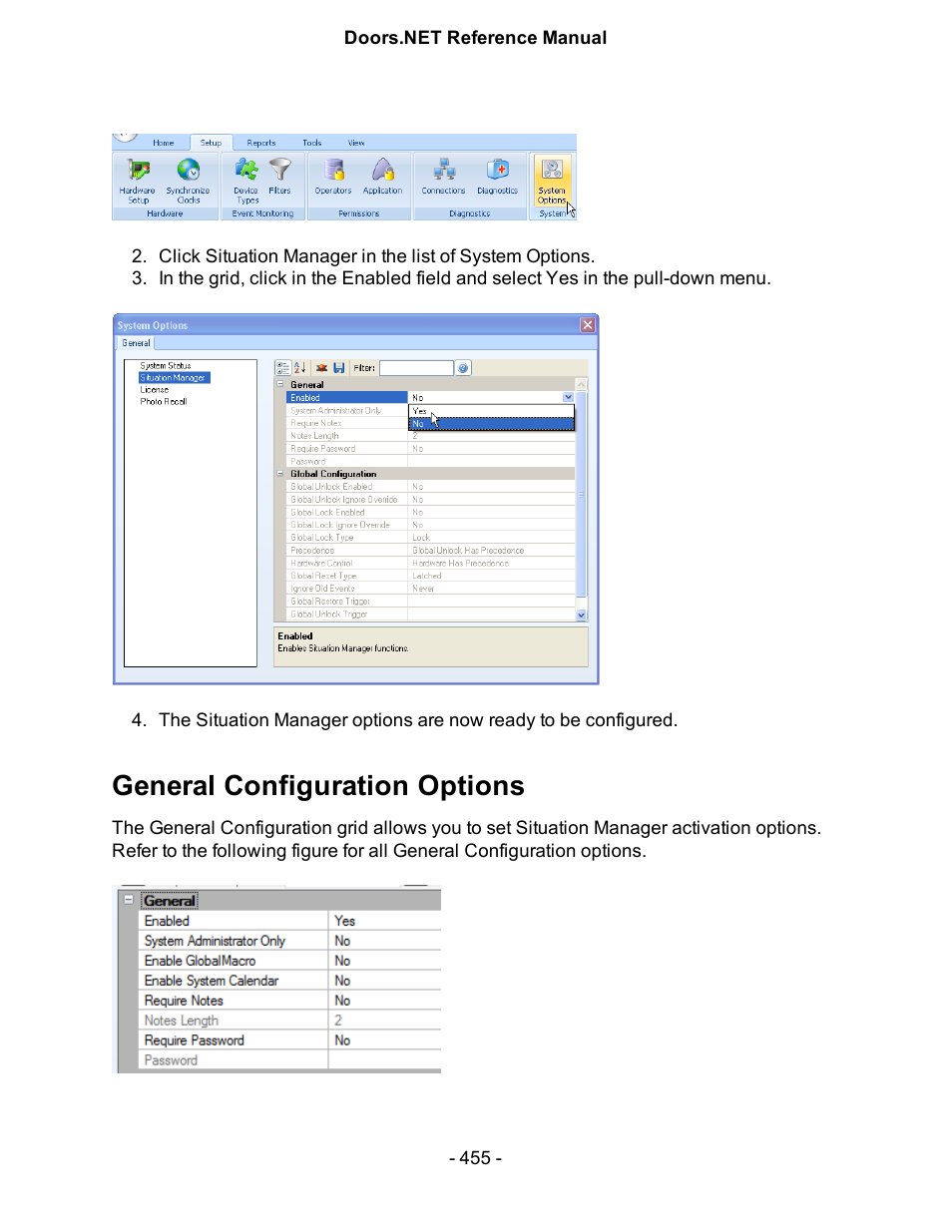 General configuration options | Keri Systems Doors.NET Manual User Manual | Page 455 / 602