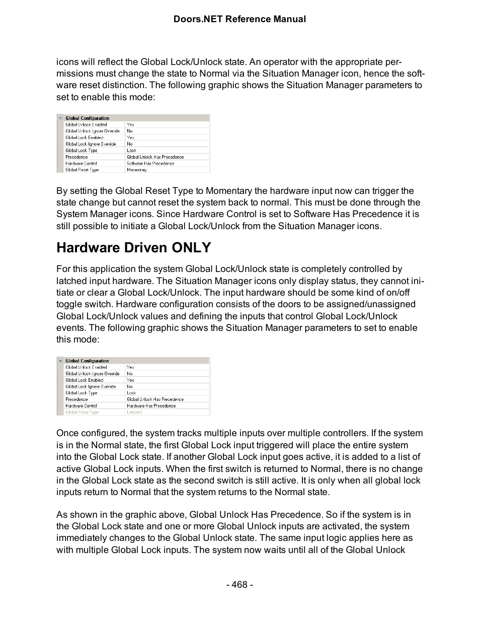 Hardware driven only | Keri Systems Doors.NET Manual User Manual | Page 468 / 602