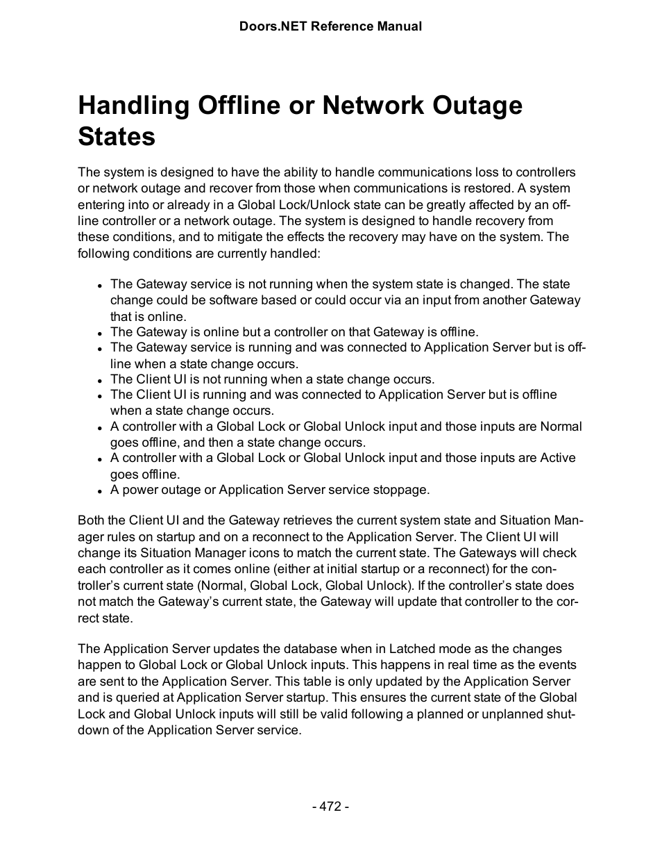 Handling offline or network outage states | Keri Systems Doors.NET Manual User Manual | Page 472 / 602