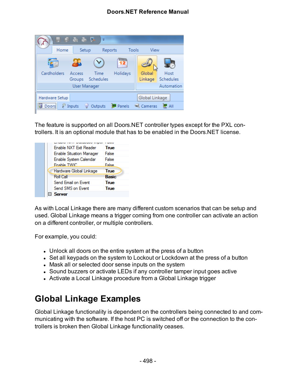 Global linkage examples | Keri Systems Doors.NET Manual User Manual | Page 498 / 602