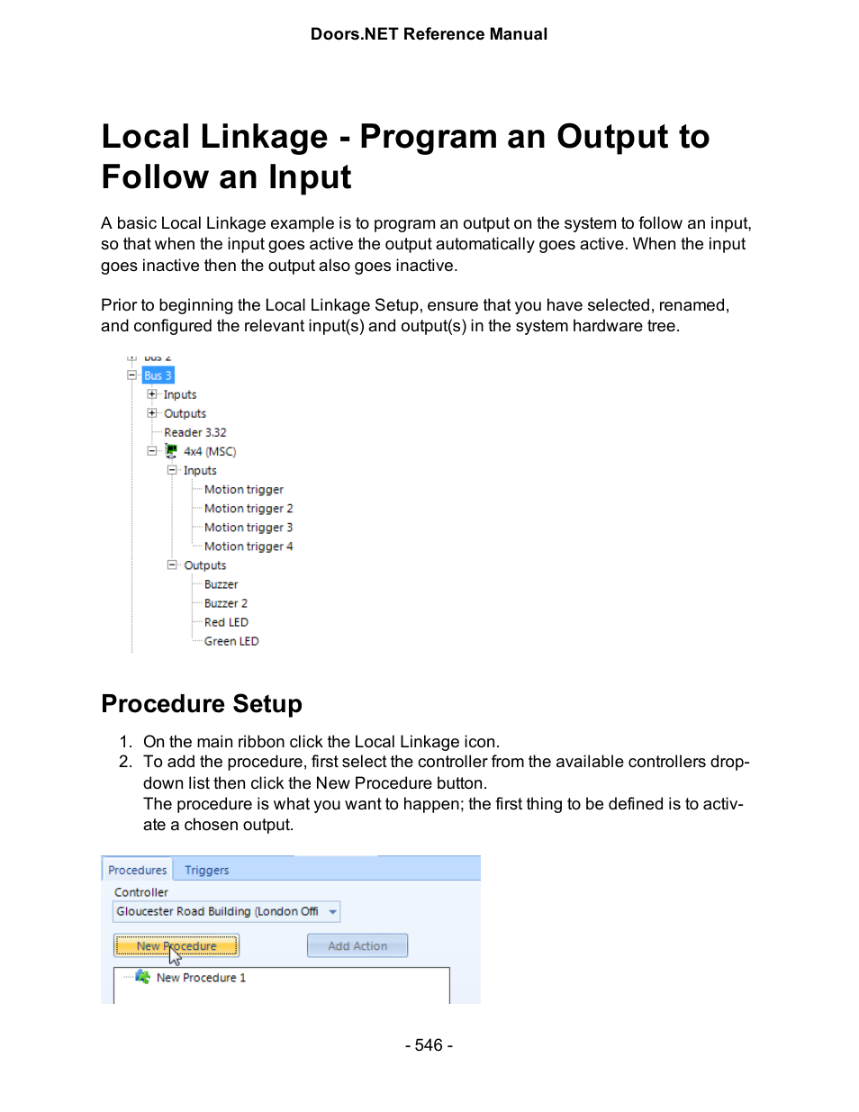 Procedure setup | Keri Systems Doors.NET Manual User Manual | Page 546 / 602