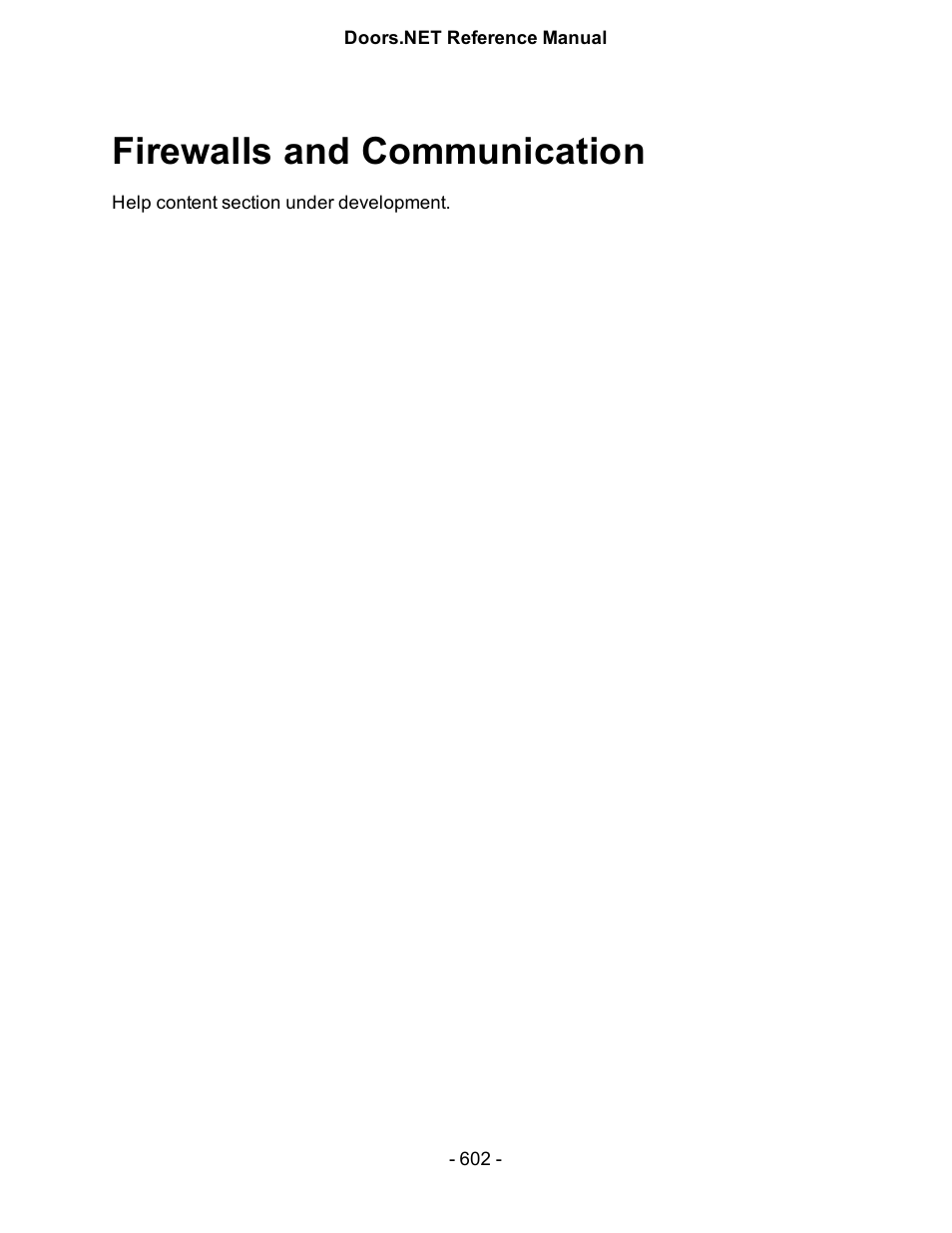 Firewalls and communication | Keri Systems Doors.NET Manual User Manual | Page 602 / 602