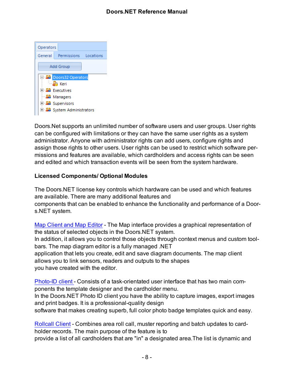 Keri Systems Doors.NET Manual User Manual | Page 8 / 602