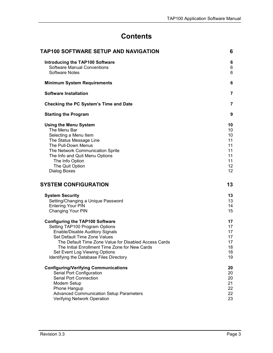 Keri Systems TAP100 User Manual | Page 3 / 84