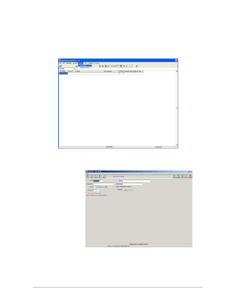 B. change default password, To change the default password, B. c | Hange, Efault, Assword | Keri Systems BioPointe User Manual | Page 17 / 86