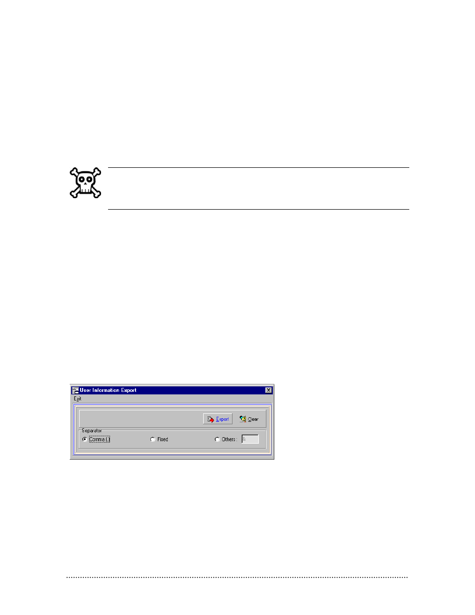 Export user information, Xport, Nformation | Keri Systems BioPointe User Manual | Page 61 / 86