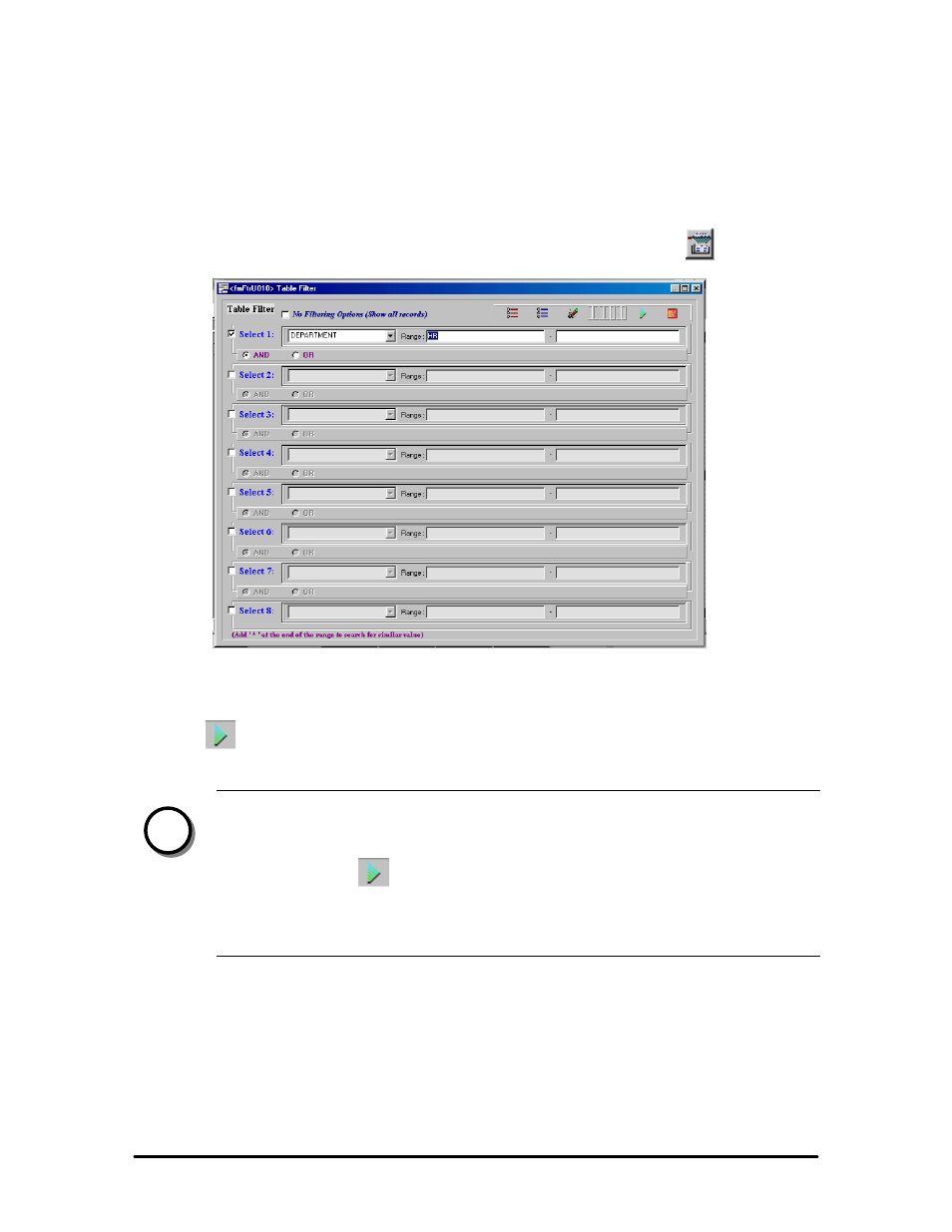 User records filtering, Ecords, Iltering | Keri Systems BioPointe User Manual | Page 62 / 86