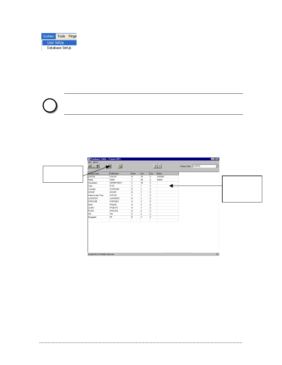 Edit database settings | Keri Systems BioPointe User Manual | Page 66 / 86