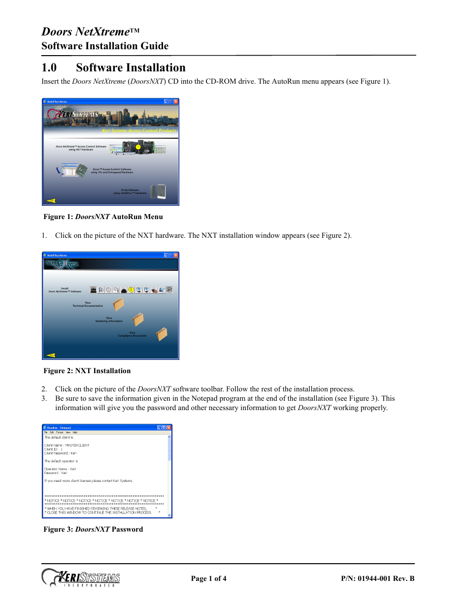 Keri Systems Doors NetXtreme User Manual | 4 pages