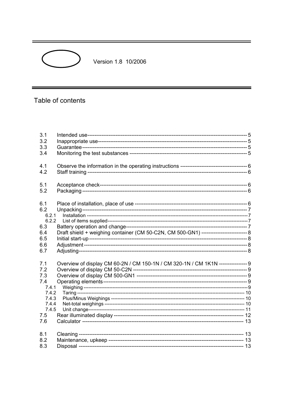 KERN & SOHN CM 50-C2N User Manual | Page 2 / 14