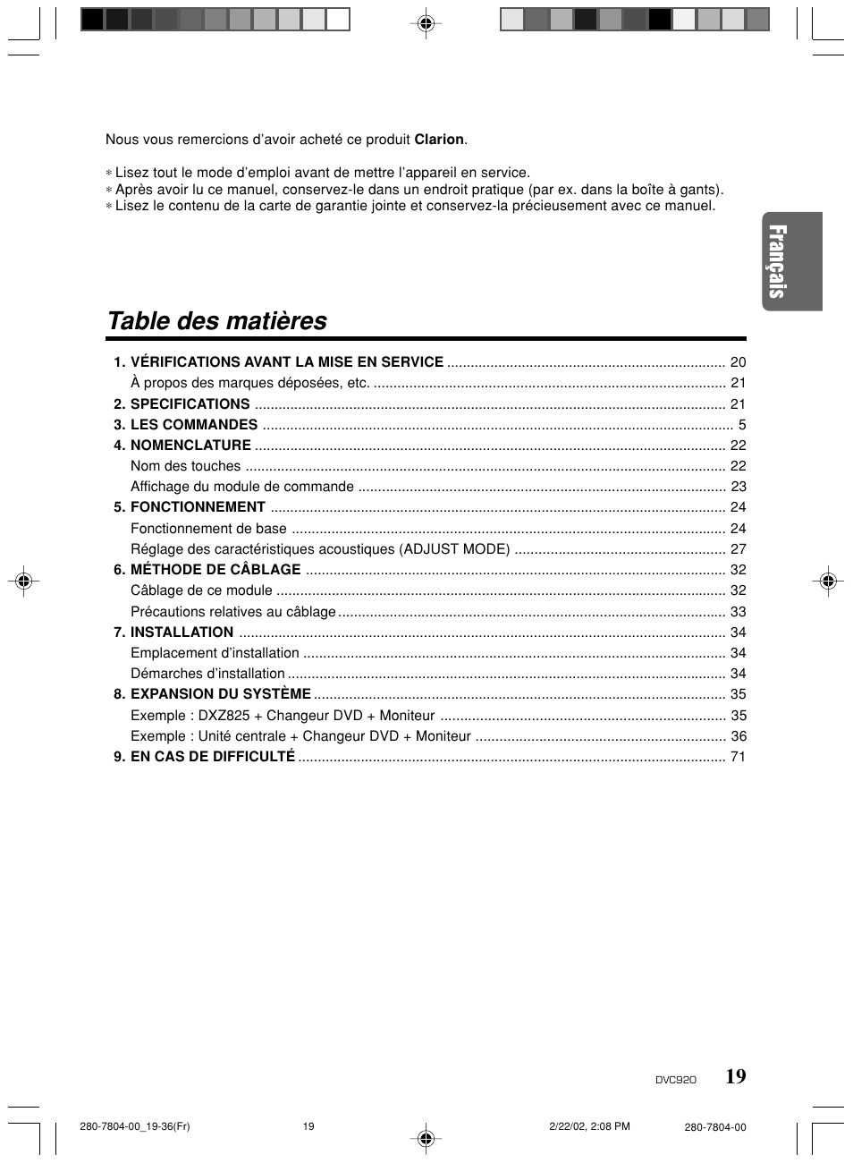 Clarion DVC920 User Manual | Page 15 / 68