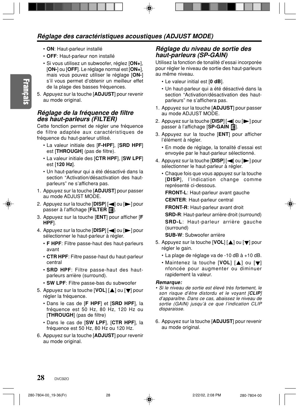 Clarion DVC920 User Manual | Page 24 / 68