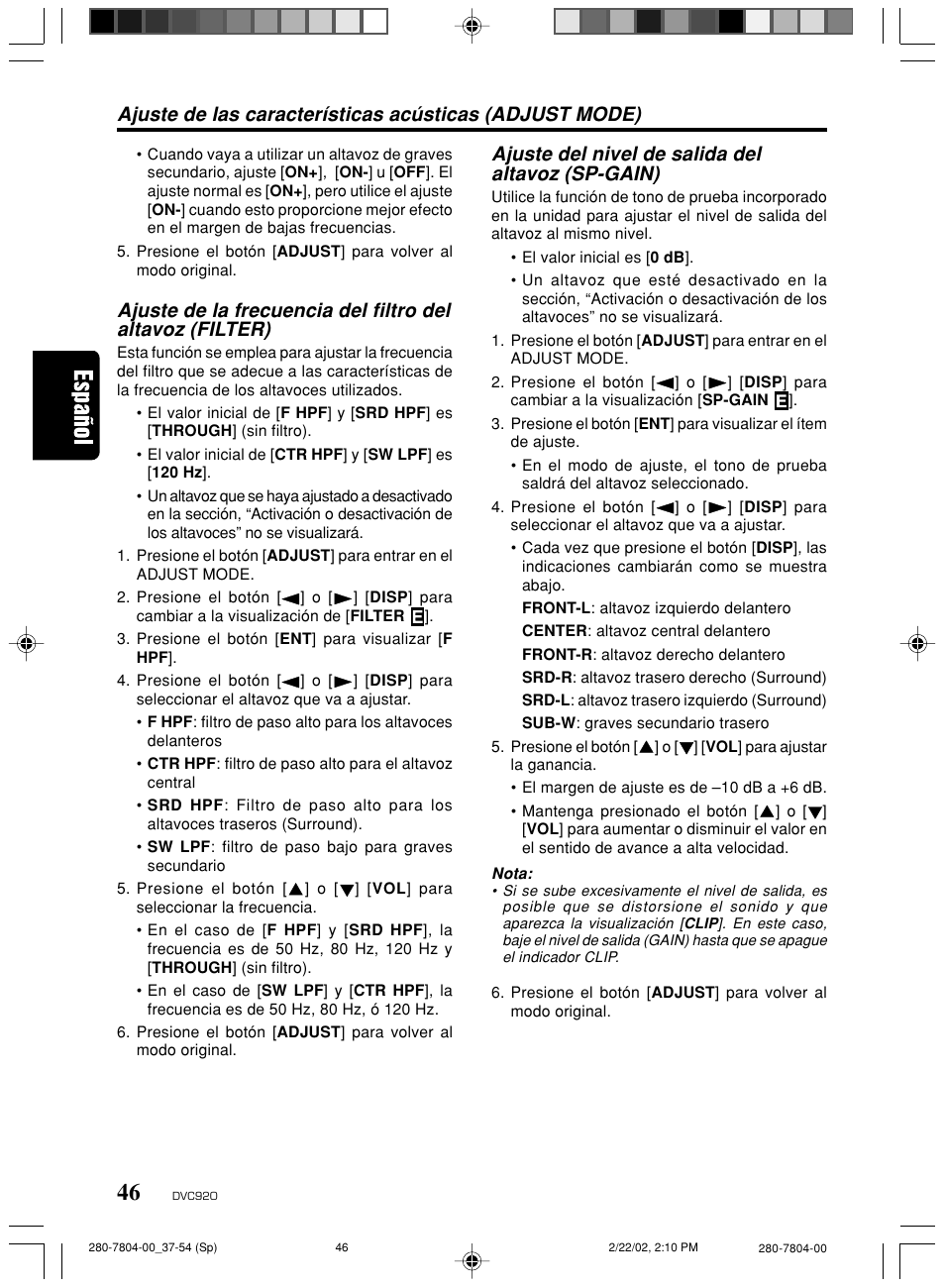 Clarion DVC920 User Manual | Page 42 / 68
