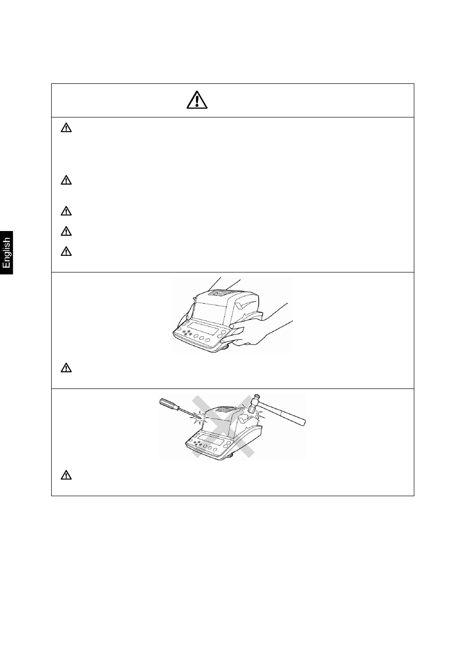 5 danger information, Warning | KERN & SOHN DBS 60-3 User Manual | Page 16 / 91