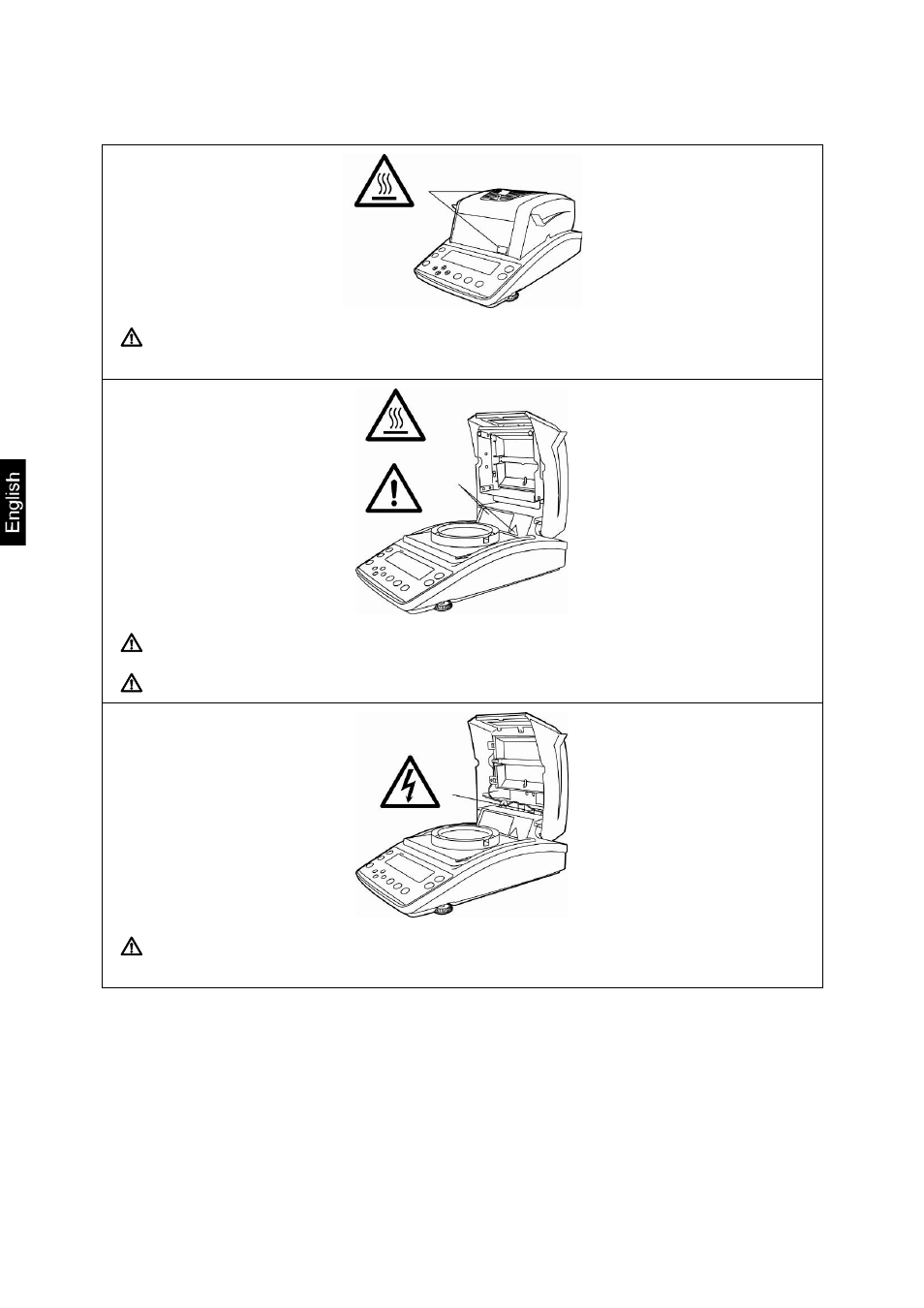1 “hazard information” sticker | KERN & SOHN DBS 60-3 User Manual | Page 20 / 91
