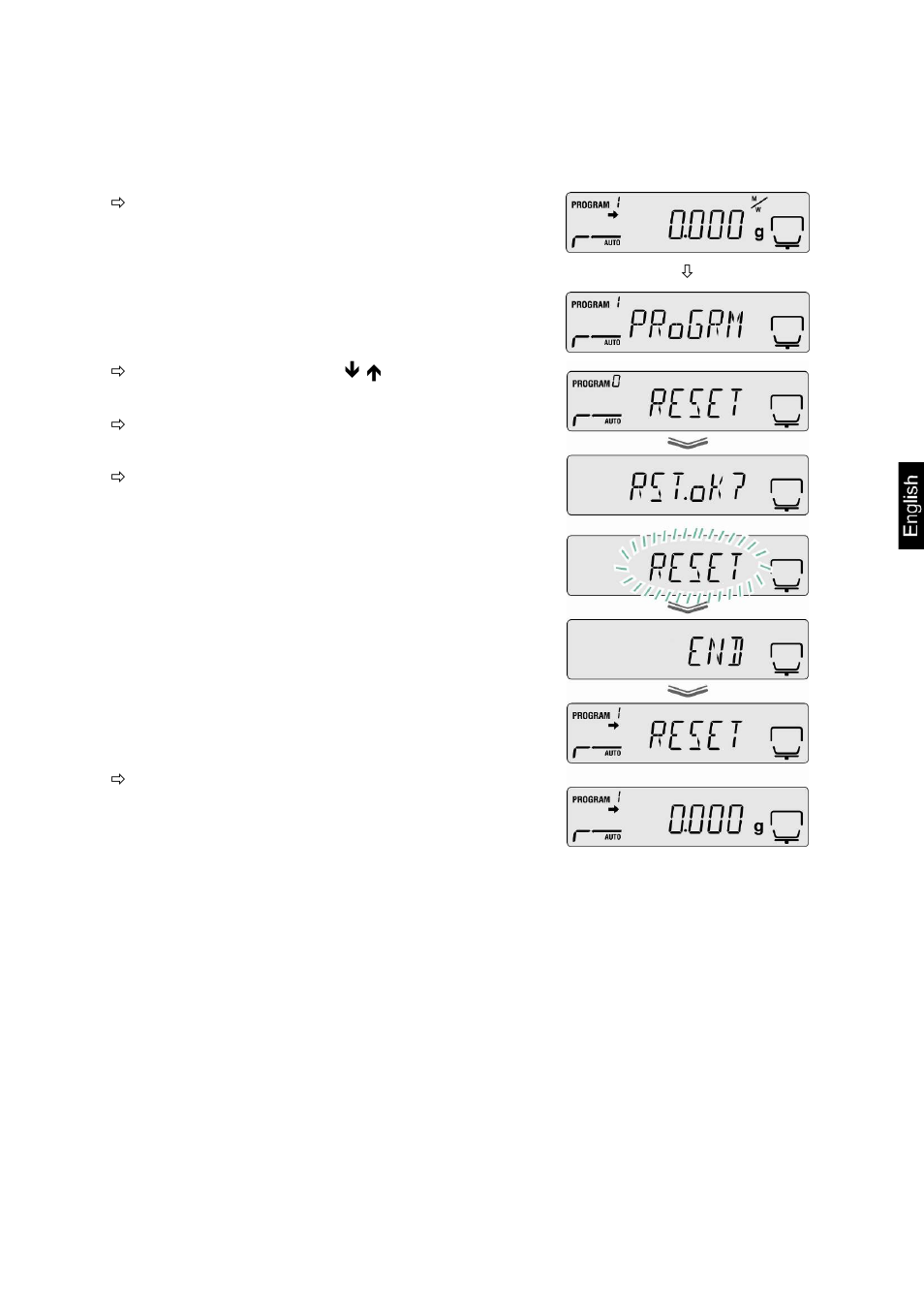 6 resetting the menu | KERN & SOHN DBS 60-3 User Manual | Page 63 / 91