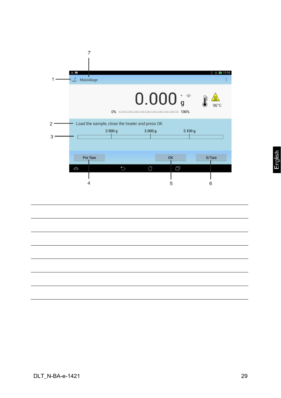 2 work screen | KERN & SOHN DLT 100-3N User Manual | Page 29 / 77