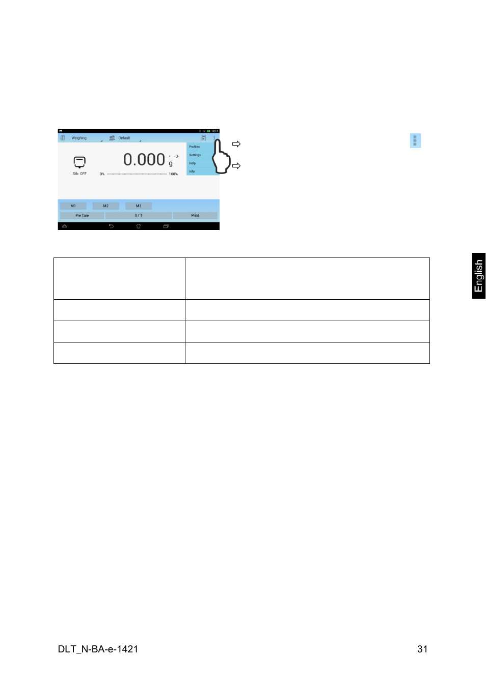 9 user profile | KERN & SOHN DLT 100-3N User Manual | Page 31 / 77