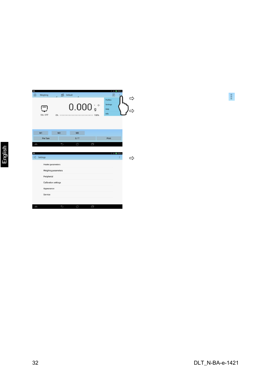 10 setup menu | KERN & SOHN DLT 100-3N User Manual | Page 32 / 77